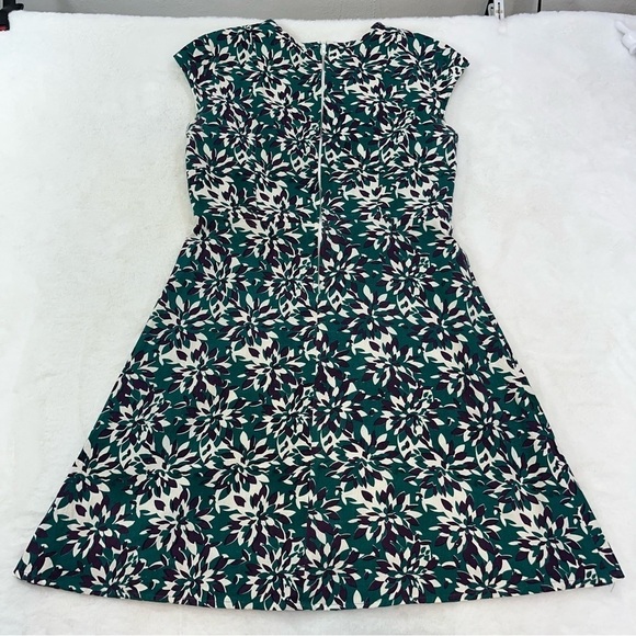 Mata Traders Women's Green Purple 100% Cotton Boho Dress Floral S/S Size MD - Picture 8 of 12